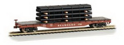 Bachmann 18968 Seaboard Flatcar w/Pipes
