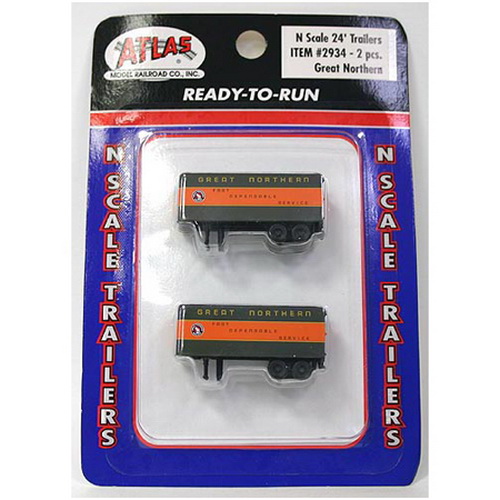 Atlas 2934 N Scale GN 24' Trailers